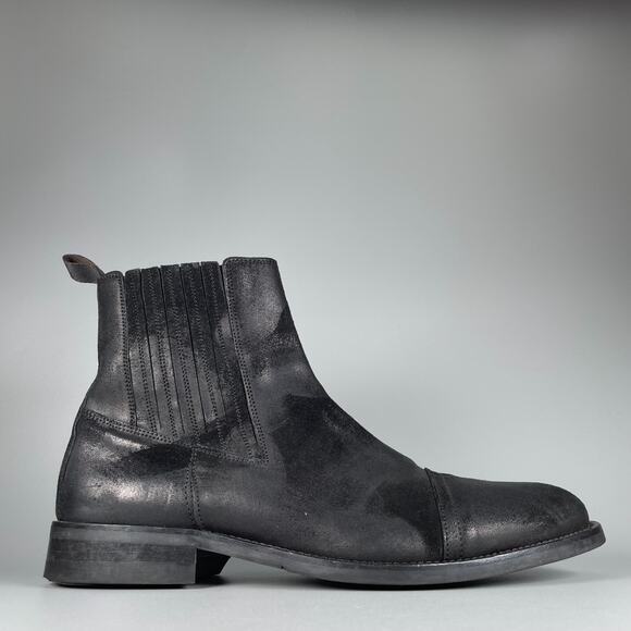 DONALD J. PLINER Enos I20 Men's 10 Black Leather Pull On Chelsea Boot Casual EUC - Picture 6 of 9